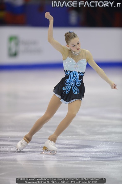 2013-03-02 Milano - World Junior Figure Skating Championships 3971 Jenni Saarinen FIN.jpg